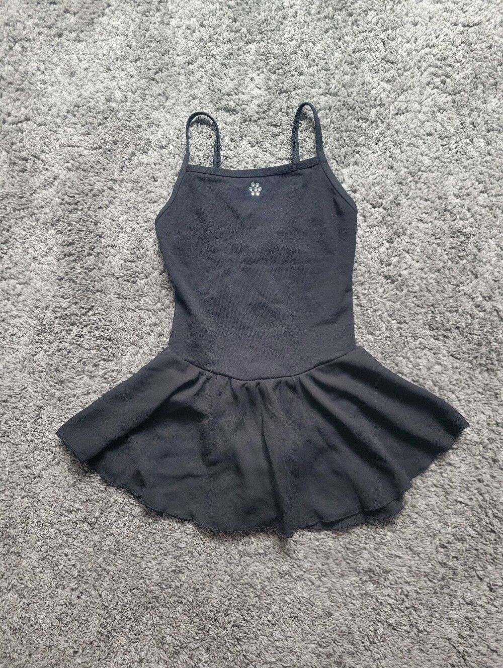 Black Girls' Ballet Dress with Attached Skirt Size 4-6 *NWOT* Dance